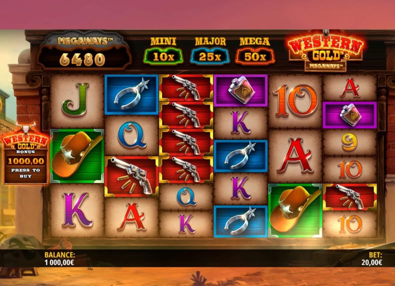 Western Gold Megaways game - play for free