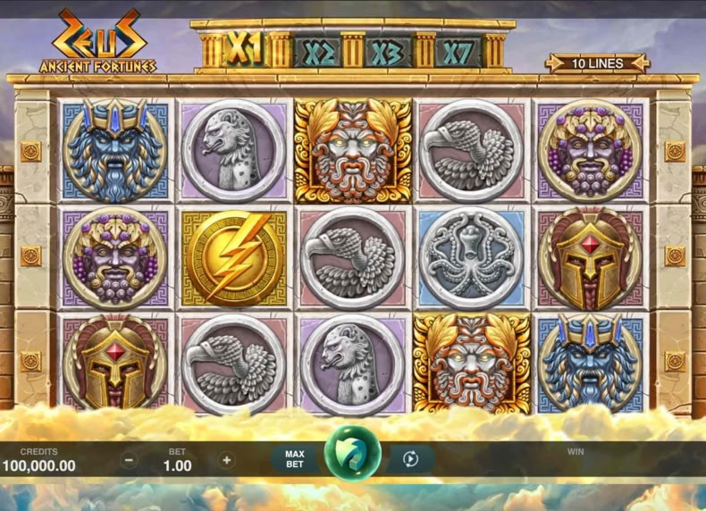 Ancient Fortunes: Zeus game - play for free