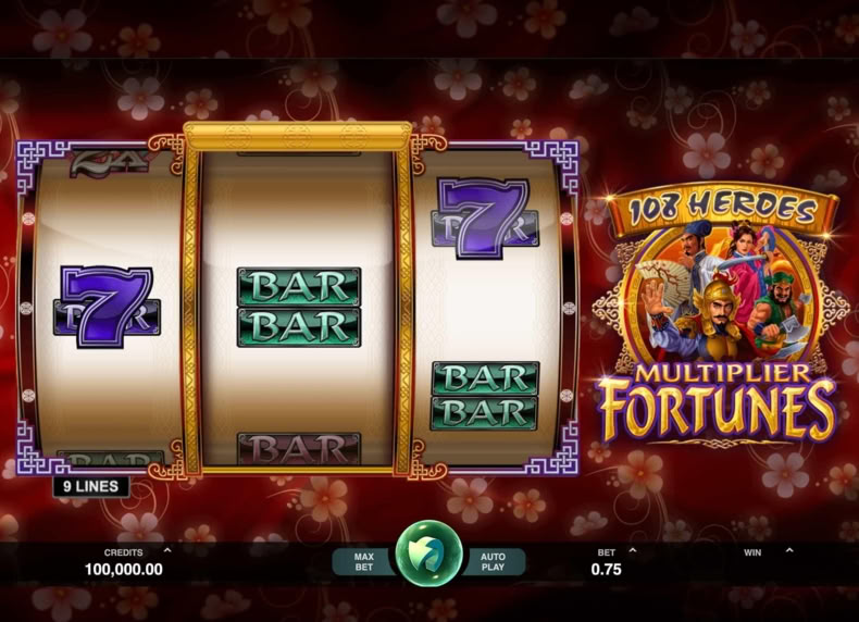 108 Heroes Multiplier Fortunes game - play for free