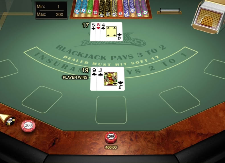 Multi-Hand Vegas Downtown Blackjack Gold game - play for free