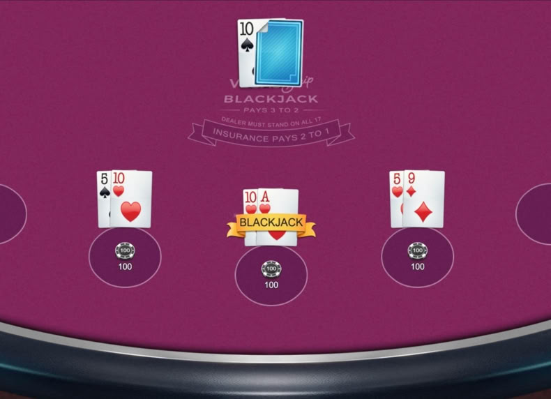 Multi-Hand Vegas Strip Blackjack game - play for free