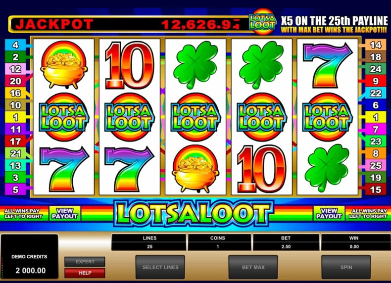 Lots a Loot 5 Reel game - play for free