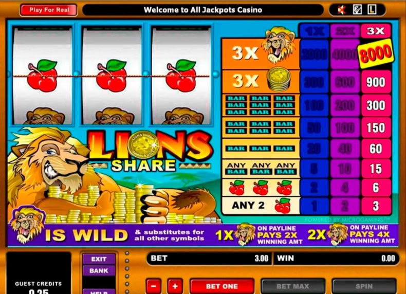 Lions Share game - play for free