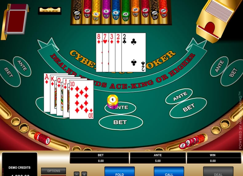 Cyberstud Poker game - play for free