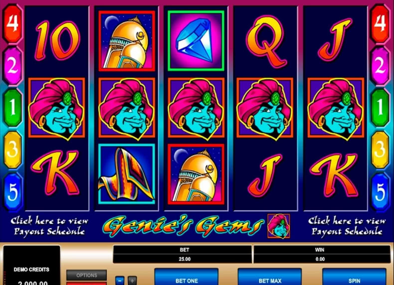 Genie's Gems game - play for free