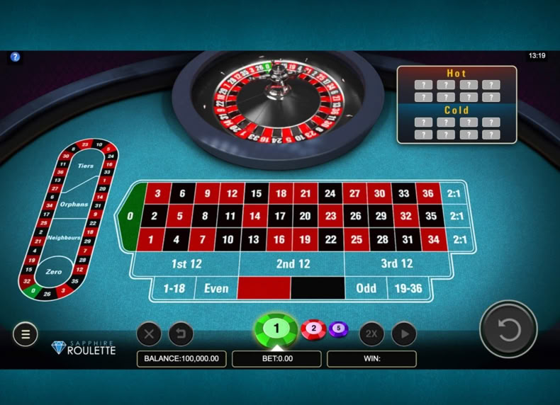 Sapphire Roulette game - play for free