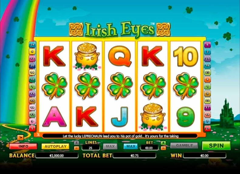 Irish Eyes game - play for free