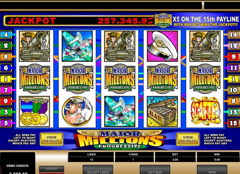 Major Millions 5 Reel game - play for free