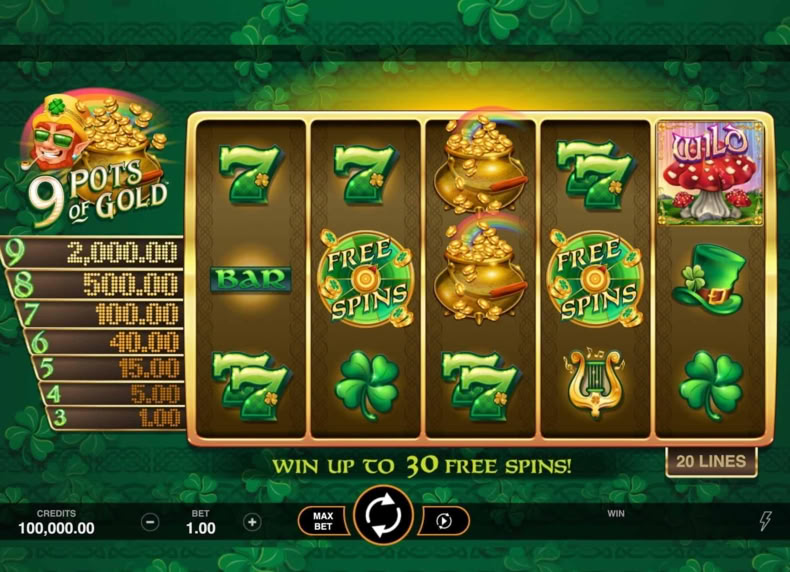 9 Pots of Gold game - play for free