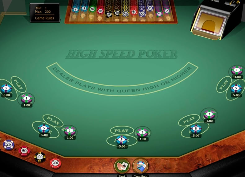 High Speed Poker Gold game - play for free