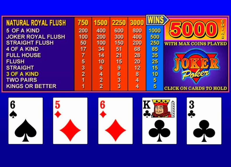 Joker Poker game - play for free