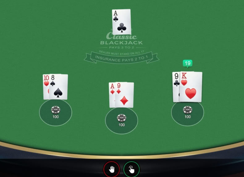 Multi Hand Classic Blackjack game - play for free