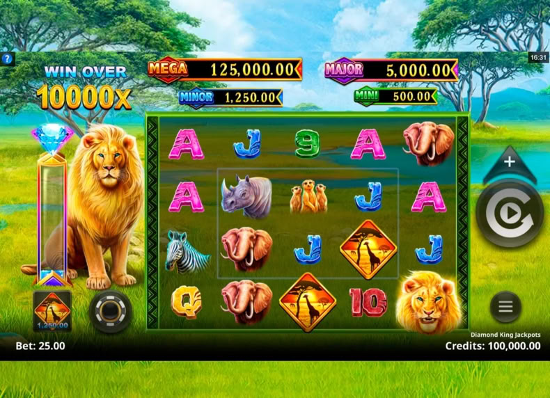 Diamond King Jackpots game - play for free