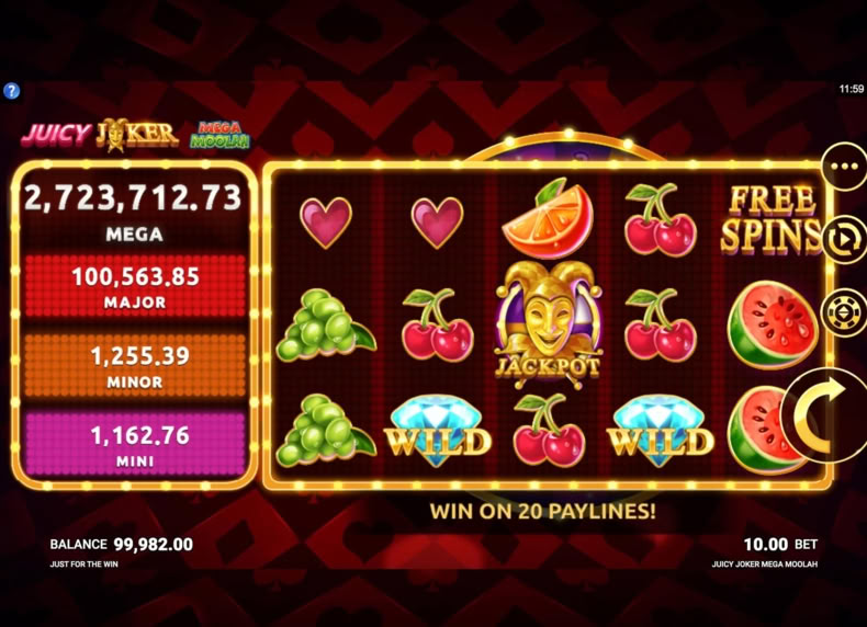 Juicy Joker Mega Moolah game - play for free