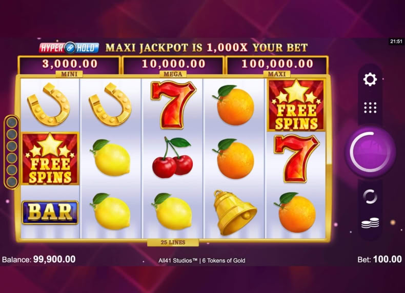 6 Tokens of Gold game - play for free