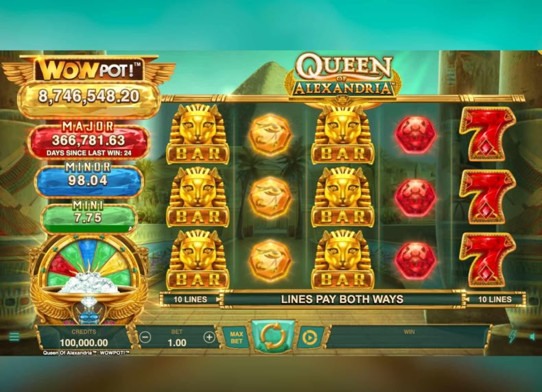 Queen of Alexandria™ WOWPOT!™ game - play for free
