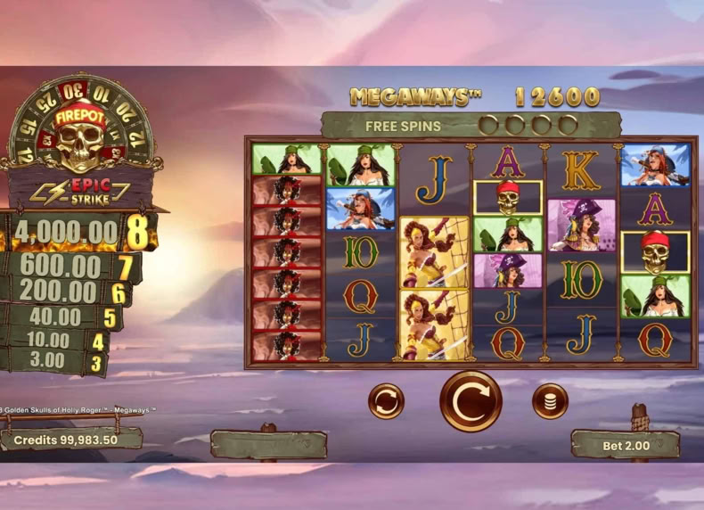 8 Golden Skulls of Holly Roger Megaways game - play for free
