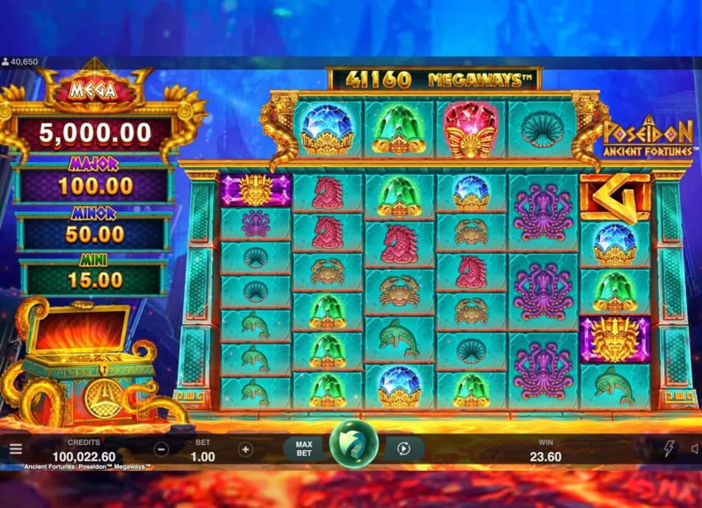 Ancient Fortunes: Poseidon Megaways game - play for free