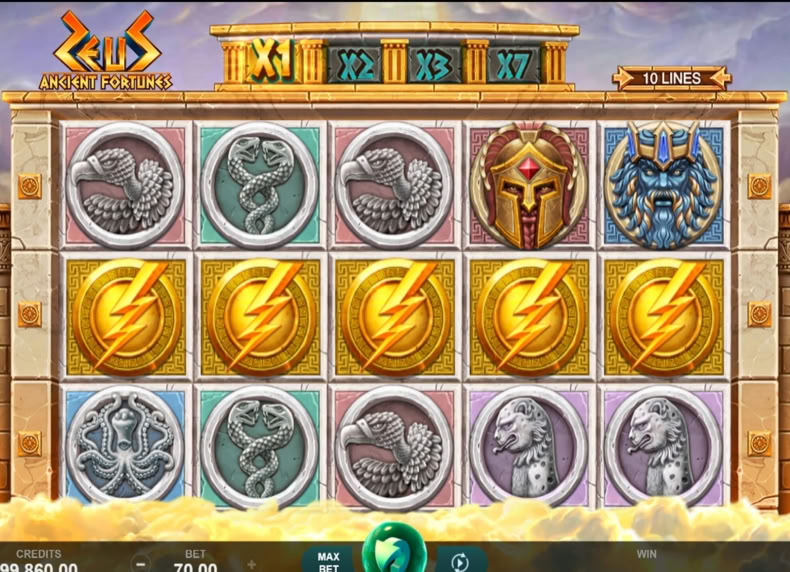 Ancient Fortunes: Zeus game - play for free