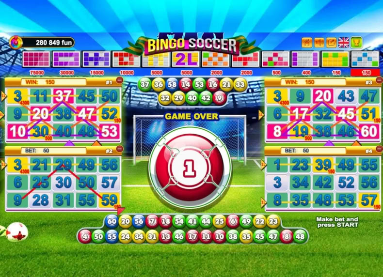 Bingo Soccer game - play for free