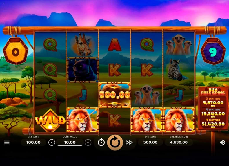 Serengeti Kings game - play for free