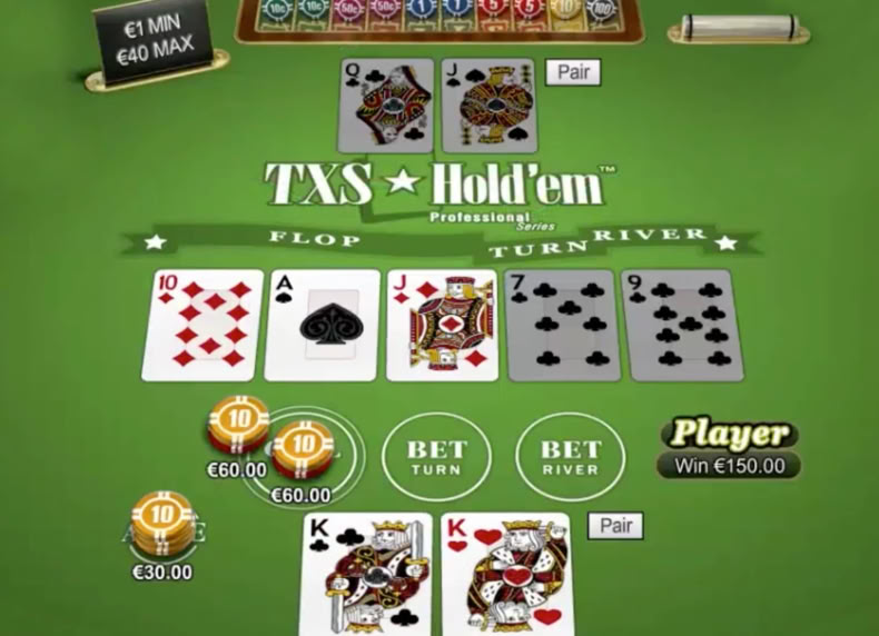 Texas Hold'Em Professional Series game - play for free