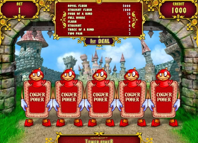 Tower Poker game - play for free