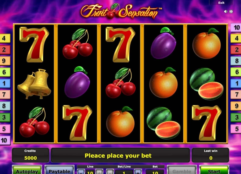 Fruit Sensation game - play for free