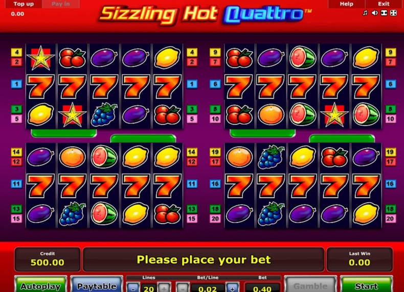 Sizzling Hot Quattro game - play for free