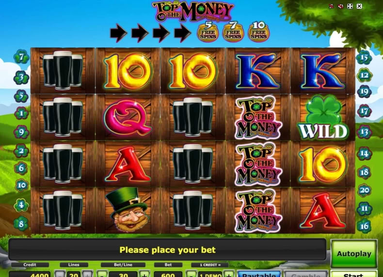Top o' the Money game - play for free