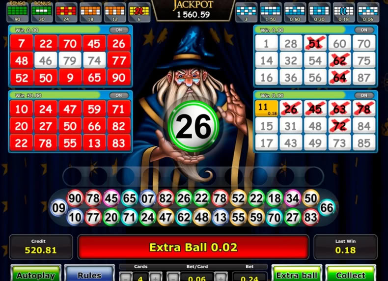 Wizard Bingo game - play for free