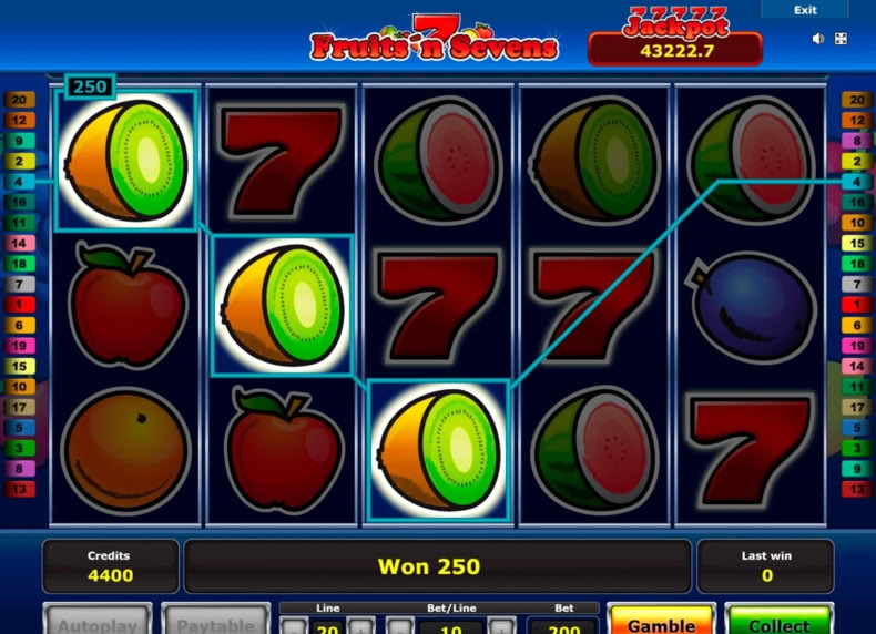 Fruits'n Sevens game - play for free