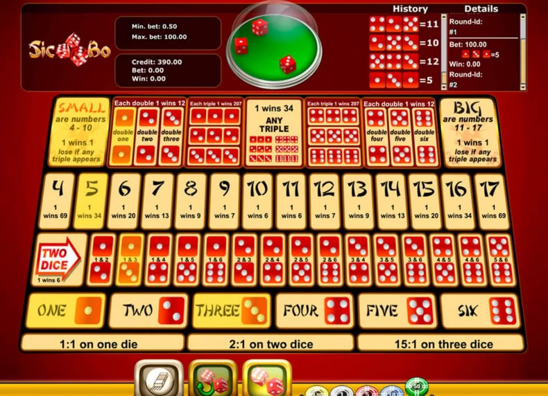 Sic Bo game - play for free