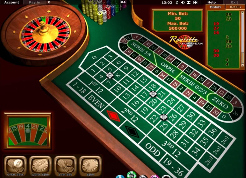 Roulette European game - play for free