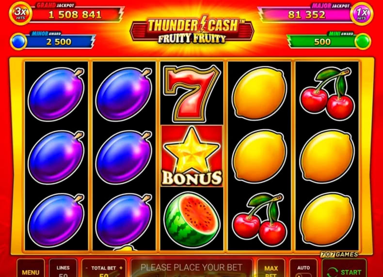 Thunder Cash™ – Fruity Fruity game - play for free