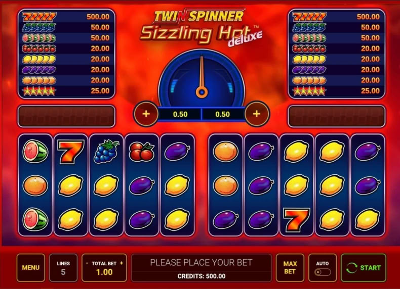 Twin Spinner Sizzling Hot™ Deluxe game - play for free