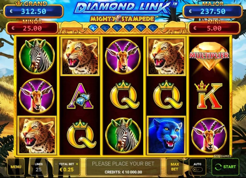 Diamond Link Mighty Stampede game - play for free