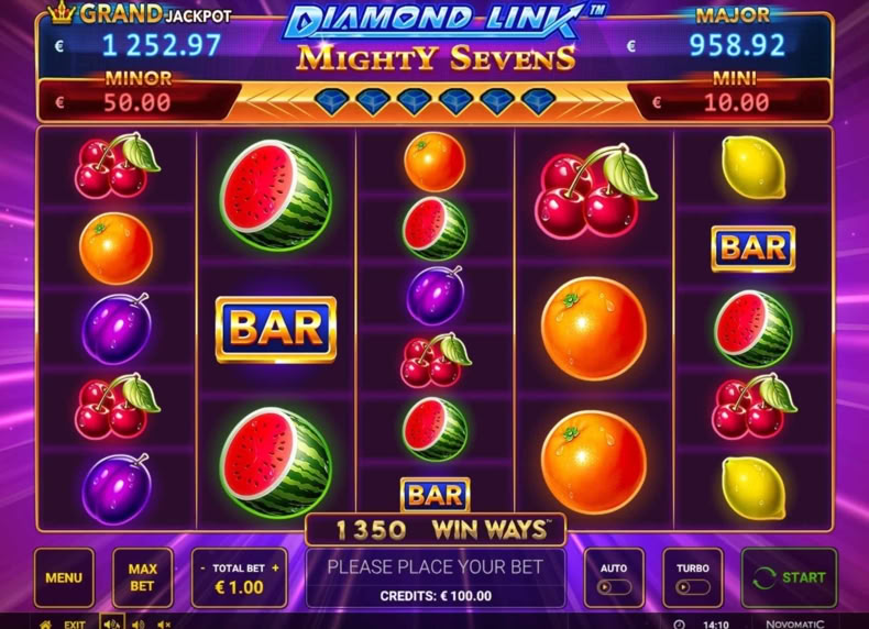 Diamond Link Mighty Sevens Win Ways game - play for free