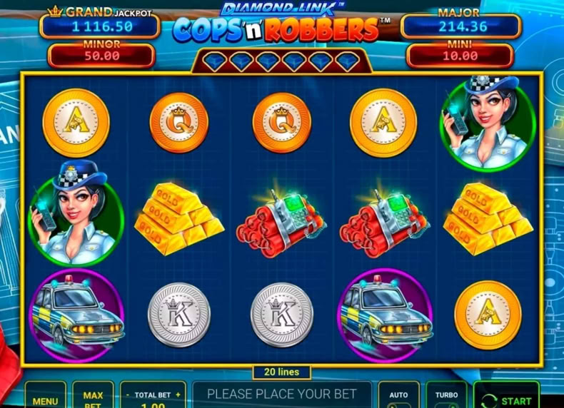 Diamond Link Cops N Robbers game - play for free