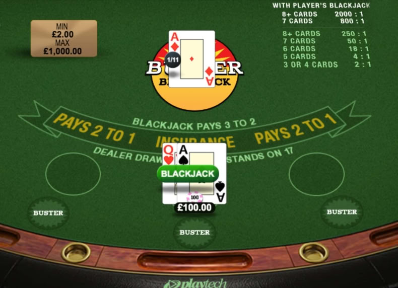 Buster Blackjack game - play for free