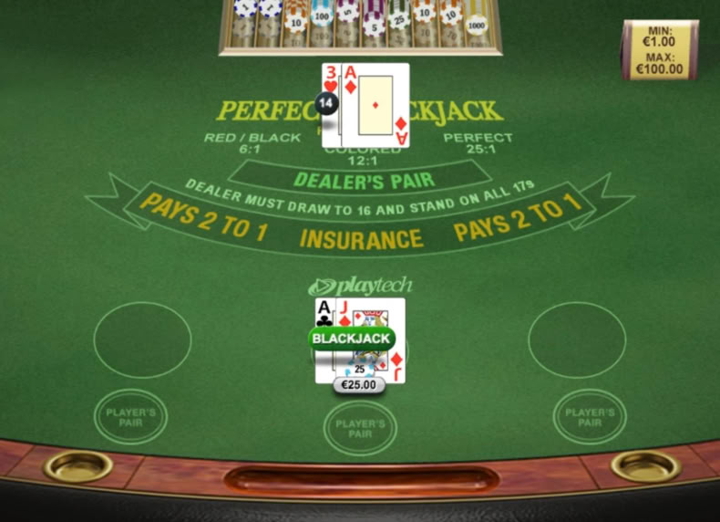 Perfect Blackjack game - play for free