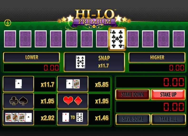 Hi-Lo Premium game - play for free