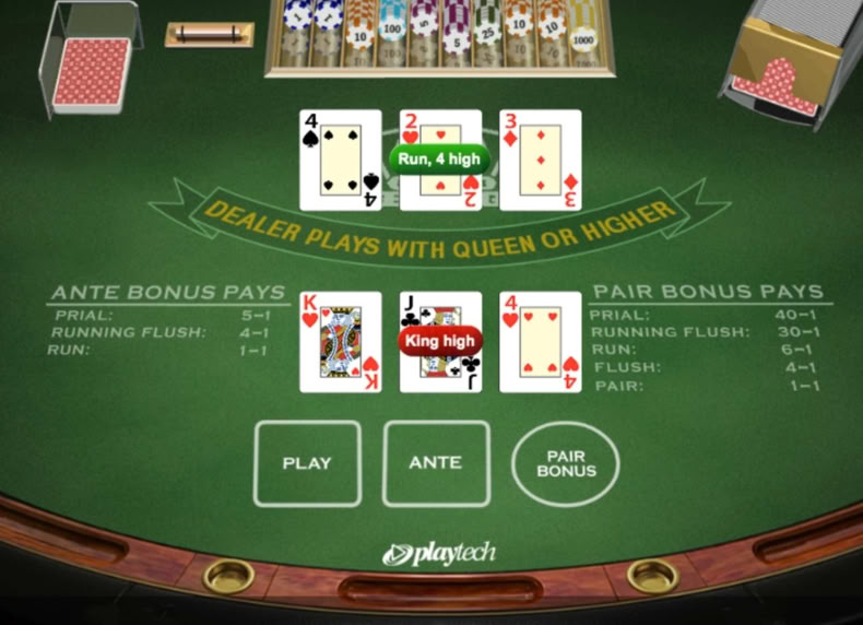 3 Card Brag game - play for free