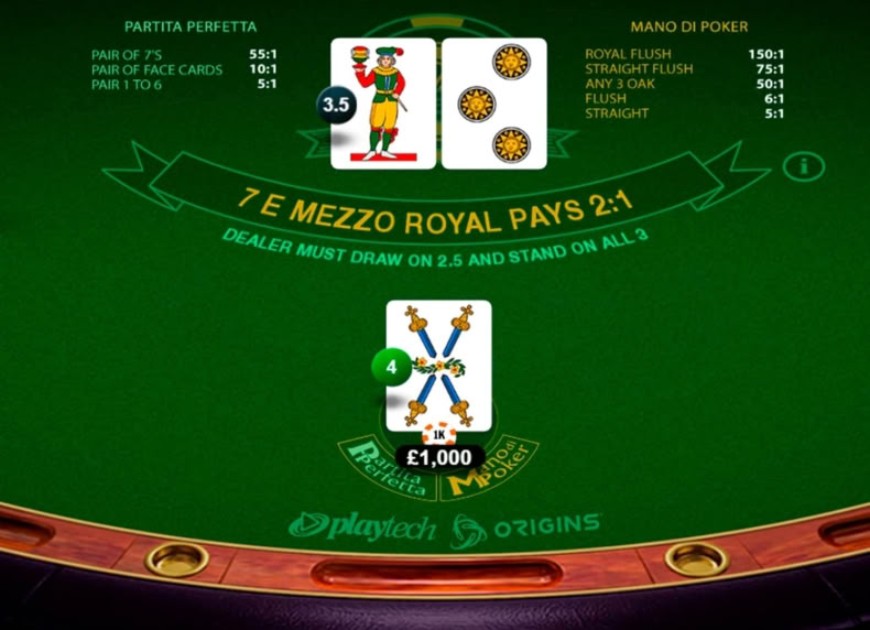 7 e mezzo game - play for free