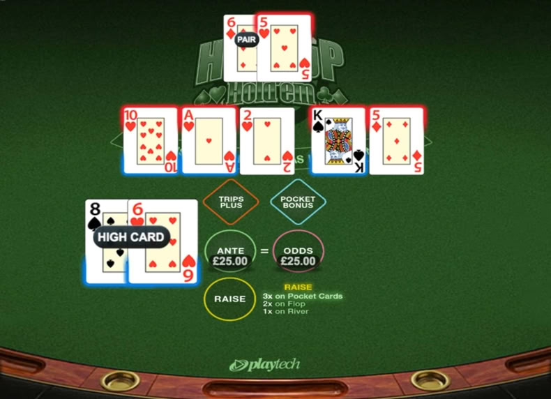 Heads Up Hold'em game - play for free