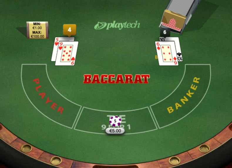 Baccarat Without Side Bets game - play for free