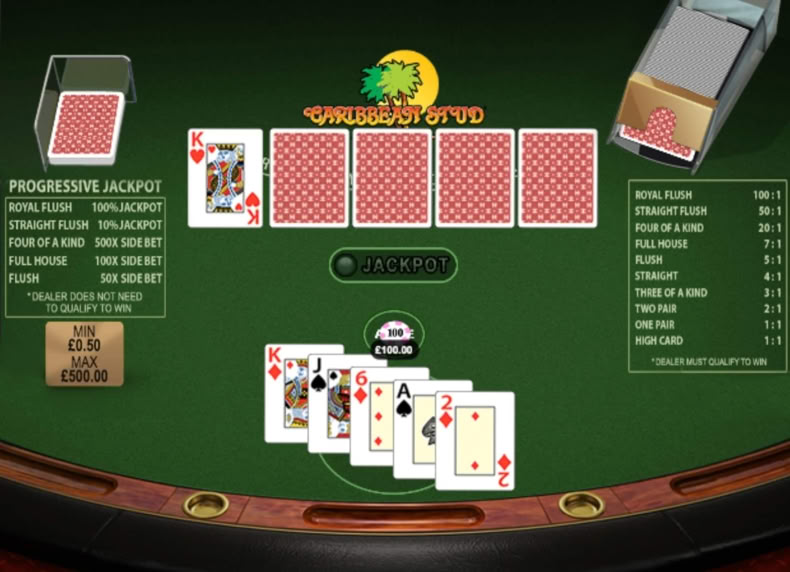 Caribbean Stud Poker game - play for free