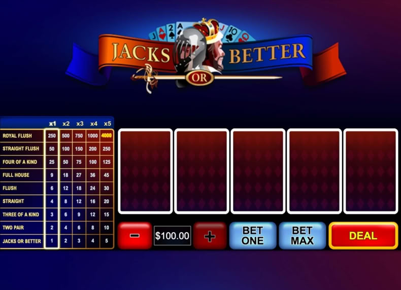 Jacks or Better game - play for free