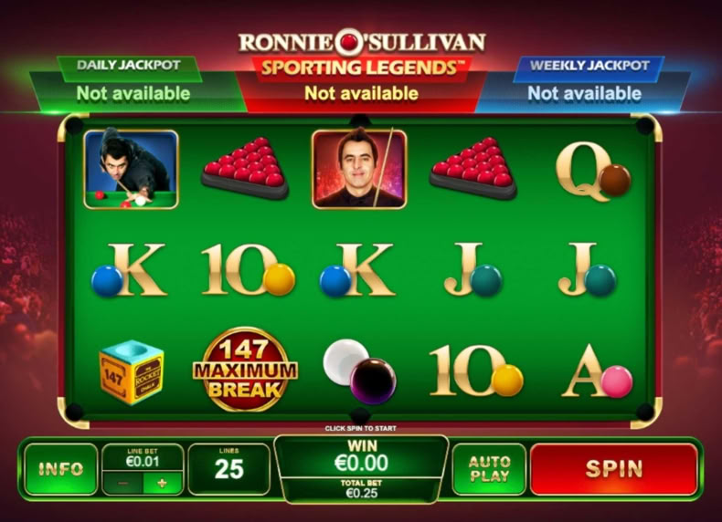Ronnie O'Sullivan Slot: Sporting Legendsâ„¢ game - play for free