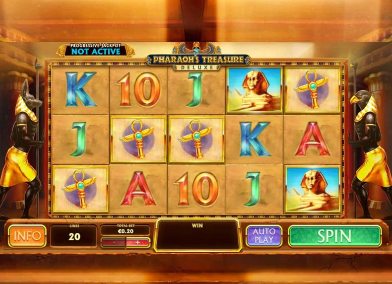 Pharaoh's Treasure Deluxe (non Hi Roller) game - play for free